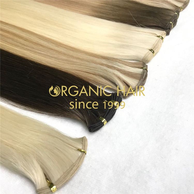 Hot shipping and human cuticle hand tied wefts X268